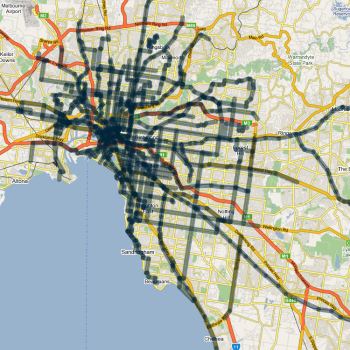 Melbourne 15 min or better services, weekday peak hours