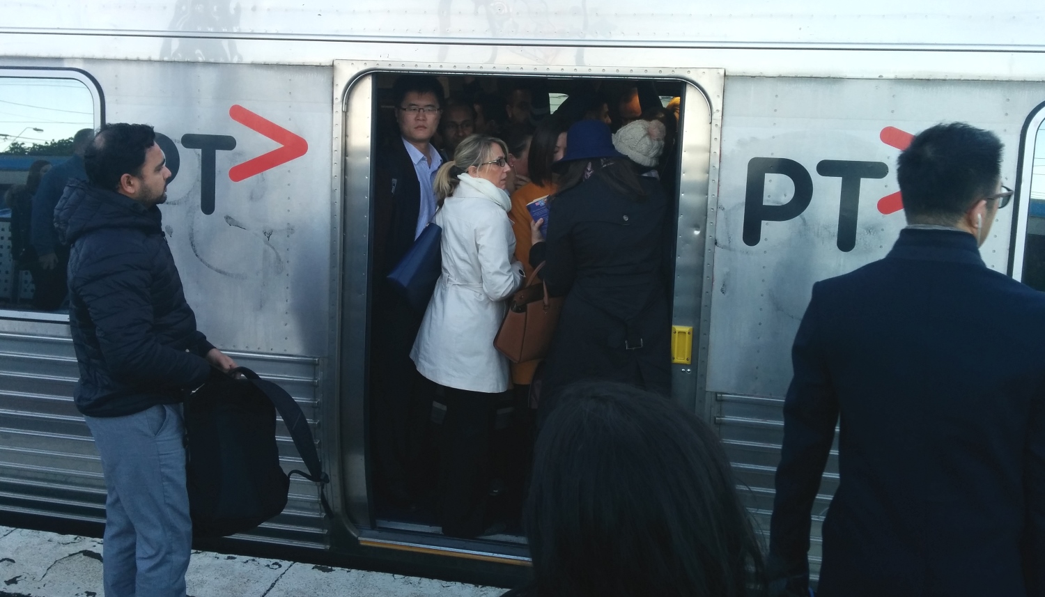 Crowded train
