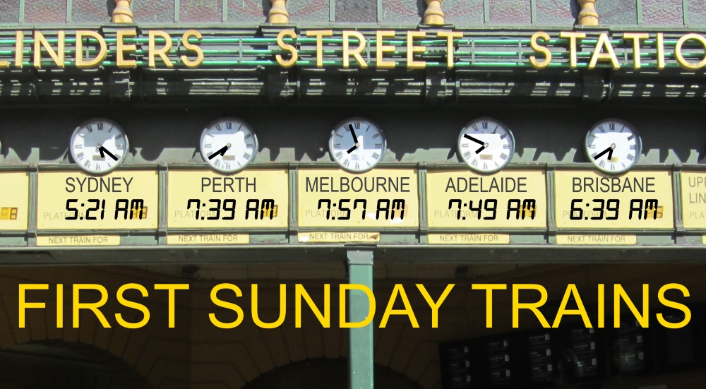 Sunday trains start times