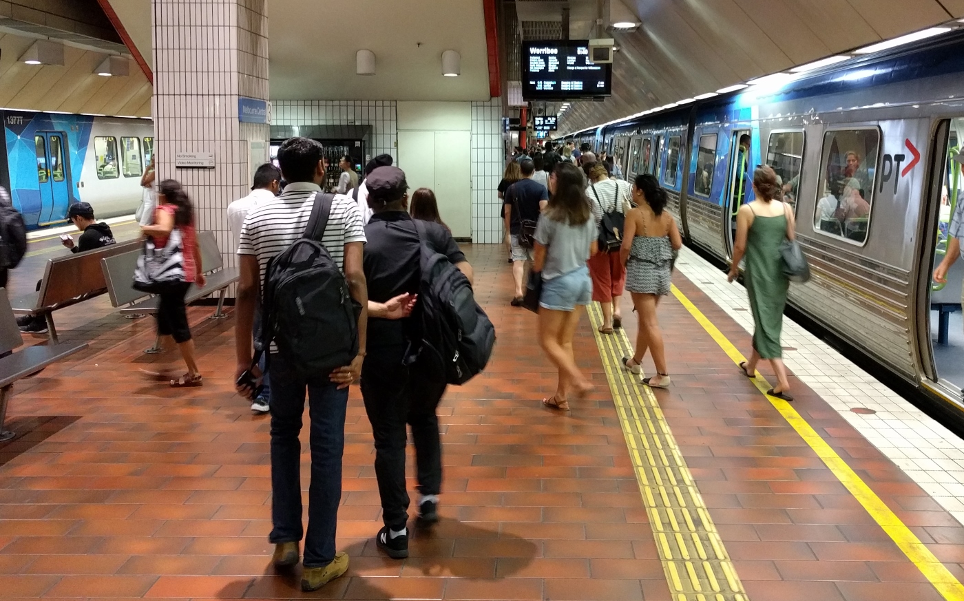 Trains at Melbourne Central