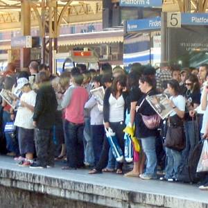 Crowded platform